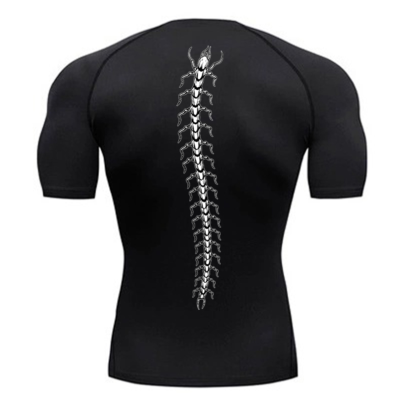 Rash Guard - Grafische Compressie Shirts Voor Mannen Gym