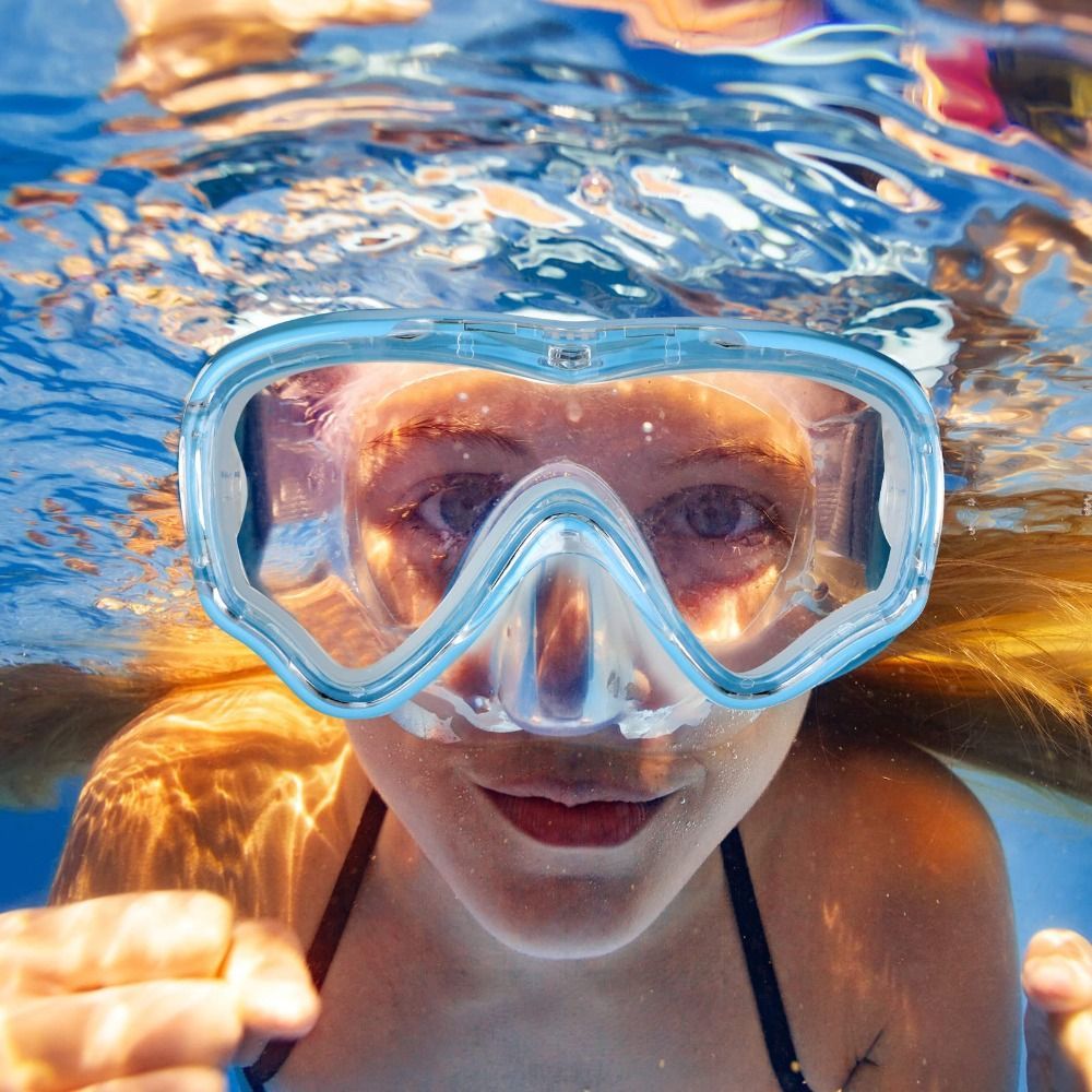 Diving Mask - Unisex PC-glas kinderzwembril met neusafdekking Anti-condens