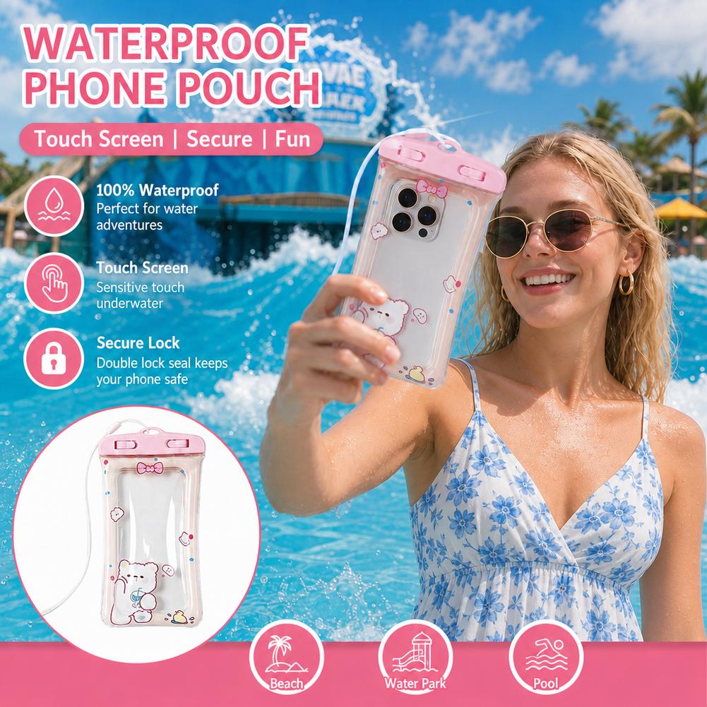 Schattige beer waterdichte tel - Dry Bag Waterproof recensie en prijs