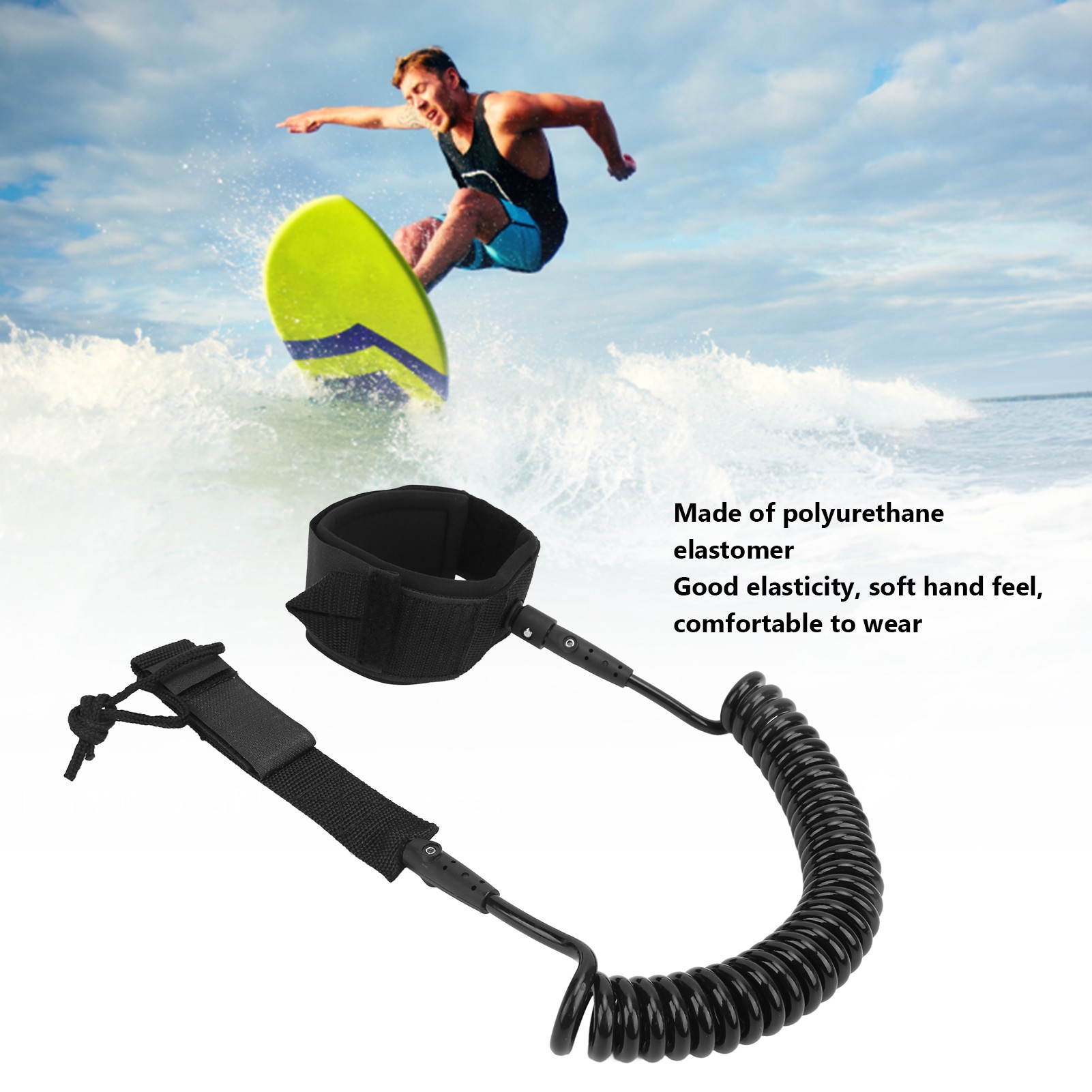 Surfplankriem Hoge elasticitei - Surfboard Leash recensie en prijs